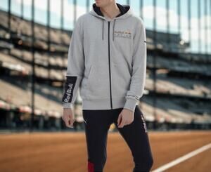 Red Bull Racing Max Verstappen MV1 Full Zip Hoodie Men's L Formula 1 F1 Navy